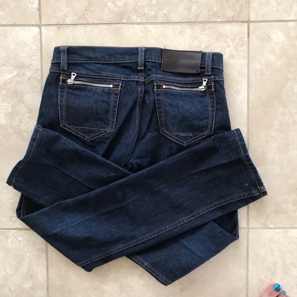 Prada Blue Boot Cut Jeans Classic Style - Picture 3 of 6